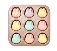 ccuzs Cupcake Tray - 9 Slot Non Stick Reusable Muffin | Baking Mold Dessert Bakeware Pan Brownie Cheesecake Safe Kitchen Baking Tool for Home, Cooking, Food Preparation Tray