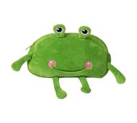 ccuzs Cute Plush Pencils Case, Soft Pencil Pouch for Kids, Kids Pencil Case with Design, Creative Frog Pencil Holder 7.87x4.33x1.97 inches for Pens, Pencils, Erasers, Crayons (Green)