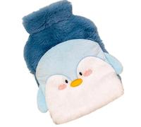 ccuzs Dessin animé Animal Hot Water Bottle, Plush Cover Hand and Feet Warmer, Portable Removable Heating Pad, Cute Hot Water Pack for Indoor and Outdoor Use, 7,87 x 5,91 in