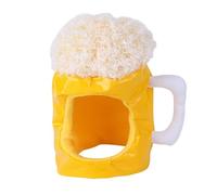 ccuzs Dog Beer Hat, Breathable Beer Cup-Shaped Sun Protection Hat, Summer Pet Cap for Large Dogs & Cats, Comfortable Outdoor Headwear for Pets, 4,33 x 4,33 x 7,09 in