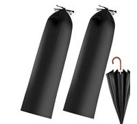 ccuzs Drawstring Storage Bag, Portable Hiking Pole Pouch, Fast Drying Travel Organizer, Durabless Replacement Sack (2X Pack) pour Camping Climbing Outdoor, 21x60cm 110g Black, Multicolore, Taille