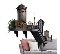 ccuzs Étagère d'angle Organisateur Gain de Place Vintage Imprimé en 3D | Étagères Murales Déco Esthétique Pour Maison de Campagne Bureau Fête Anniversaire Livre Bougie Jardinière Cadre