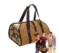 ccuzs Firewood Carrier Bag, Log Carrier Handles, Water Resistant Bag, Fire Wood Storage Holder with Large Capacity Design for Camping, and Shopping Needs, 38.19x17.72x0.39 inches