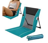 ccuzs Foldable Beach Chair - Portable Poolside Lounge Seat with Carry Bag | Lightweight Reclining Outdoor Camping Chair Compact Relaxation Lounger for Beach, Picnic, Park, Lake, Concert Or Lawn