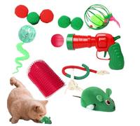 ccuzs Fun Cat Activity Toys, Boredom Buster for Cats, Soft Christmas Cat Toys, Colorful Cat Teeth Cleaning Toy 8.27x6.69x3.94 inches for Bored Indoor Adult Cats, Kitten (Multicolor)