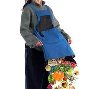 ccuzs Garden Apron with Pockets - Waterproof Gardening Apron | Fruit Picking Utility Tear Resistant Fabric Harvest Storage Design for Gardeners, Farmers, Landscaping, Greenhouse, Orchard