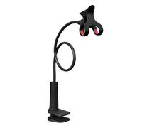 ccuzs Gooseneck Phone Holder, Adjustable Flexible Long Arm Phone Stand, 28.74 inches Portable Clamp Clip Mount, 360 Rotation Overhead Holder for Table, Headboard, Bedside, and Kitchen