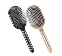 ccuzs Hair Brush, Air Cushion Comb, Cleaning Design Soft Bristled, Retractable Bristles, Scalp Massage Feature Ideal for Thick and Long Hair, 3.94x3.54 Inches