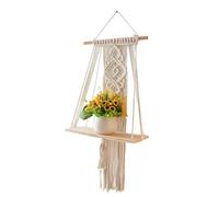 ccuzs Handmade Woven Rack, Rustic Room Storage, Decorative Handmade, Living Room Decor, Tapestry Wall Organizer for Kitchen, Or Bathroom, 11.81x25.59 in