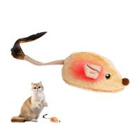 ccuzs Interactive Cat Toy Mice, Automatic Electric LED Sound, Kitten Boredom Engaging Exerciser with Feather Tail, Rechargeable Chasing Game (2,17 x 1,81 x 12,99 Inches)