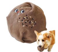 ccuzs Interactive Dog Snuffle Toy, Washable Snuffle Toys for Dogs, Comfortable Dog Snuffle Ball, Sesame Bread Shaped Dog Plush Toy 5.51x4.72x1.97 inches for Small and Medium Dogs (Brown)
