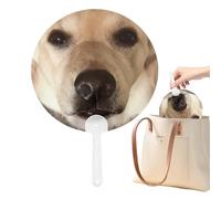 ccuzs Lenticular Printing Fan - Dog Motion Paddle Cooler | Portable Ergonomic Handle Waving Fan Handheld Breeze Accessory for Travel Vacation, Office, Festival, Outdoor Summer or Events