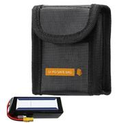 ccuzs Lithium Battery Fireproof Bag, Flame Retardant Safety Pouch, ExplosionProof Storage Case, High-Temperature Resistant, Drone Accessoires, Stockage de Voyage, 11 x 8,9 x 6,3 cm Noir