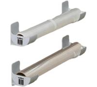 ccuzs Lot de 4 supports muraux pour papier d'aluminium, 4 supports de rangement adhésifs, solution peu encombrante pour papier d'aluminium et sacs poubelles, parfait pour les côtés d'armoire et