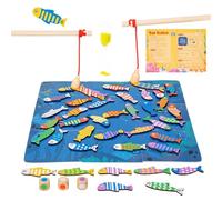ccuzs Magnet Fishing Game, Wooden Fishpond Game, Fishing Toys Set, Fine Motor Skill Toy, Hand-Eye Coordination Game, Quiet Play Activities, Fishing Game for Quiet Play, Toddler