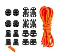 ccuzs Mountaineering Bag Buckle, Outdoor Daypack Expansion Elastic Rope with Buckle, 18-Piece Set for Increased Storage Capacity, Trekking & Mountaineering Gear, 125.98x0.12in