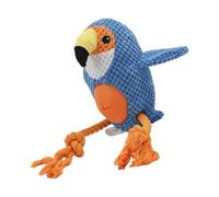 ccuzs Parrot Shaped Dog Toy, No Stuffing Dog Squeak Toy, Interactive Dog Puzzle Toys for Large Dogs, Fun Crinkle Chewing Toys 11.42x8.27x5.12 for Middle to Large Dogs (Bleue)