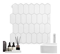 ccuzs Peel and Stick Tile - Self-Adhesive Tile Panels Wrap | 12 Inches X 12 Inches Kitchen Wall Paper Peel and Stick, for Bathroom, Bedroom, Living Room, Countertop, Cabinet or Shower