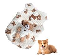 ccuzs Pet Cold Weather Coat, Dog Warm Clothes, Comfortable Warm Cozy, Winter Dog Jacket, Bear Design Cool Temperature Gilet for Furbabies, Perfect Outdoor Activities, 11.81 in