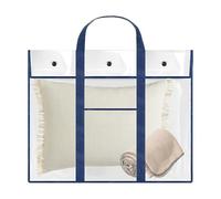 ccuzs Poster Holders for Storage, Clear PVC Organizer Bag, Bulletin Board Holder, Art Supplies Storage with Handle & Pocket for Sketching, Drawing, 31,5 x 25,59 in, Bleu, riferimento Alla