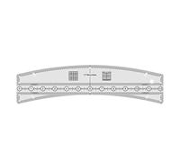 Ccuzs Quilt Ruler, Acrylic Fabric Cutting Tool, Professional Precise Template, Wave Pochoir for Sewing and Embroidery for Dressmaking, Crafts, Quilting, 8,27 x 1,77 in