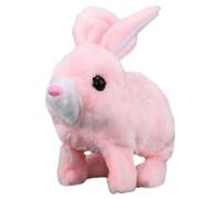 ccuzs Realistic Bunny Design Stuffed Animal, Walking Bunny Rabbit Toy, Interactive Bunny Rabbit Plush, Educational Bunnies Rabbit Toy 16x9x16.5cm for Home, Indoor, Living Room, Bedroom, Random Color