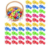 ccuzs Referee Whistle Set - 100 Piece Loud Portable Sports Whistle Kit with Lanyard | Colorful Safety Signal Whistles for Basketball, Football, Soccer Outdoor, Survival, Hiking Or Training Use