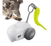 ccuzs Remote Control Cat Toy, Rechargeable Moving Cat Toys, Cat Toy with 2 Speed Adjustment, Indoor Cats Play Toy with Speed Settings 2,76 x 2,56 x 3,54 for Bored Indoor Cats (bleu, orange, gris)