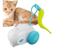 ccuzs Remote Control Cat Toy, Rechargeable Moving Cat Toys, Cat Toy with 2 Speed Adjustment, Indoor Cats Play Toy with Speed Settings 2,76 x 2,56 x 3,54 for Bored Indoor Cats (bleu, orange, gris)