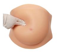 ccuzs Silicone Pregnancy Belly - Realistic Prank Prop for Party Home Cosplay | Practical Joke Fake Pregnant Stomach for Role Play Photography Stage Performance April Fools Day Costume Accessories
