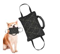 ccuzs Sleek Design Dog Tug Toy, Tug of War Dog Toy, Sturdy Dog Biting Pillow, Decorative Bite Wedge Toy 27 x 20 cm pour chiens, intérieur, extérieur, amusant, divertissement, noir, couleur kaki