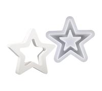 ccuzs Star Silicone Mold - Hollow Star Shaped Resin and Candle Casting Mould | Strong Desktop Craft Mold for Ornaments, Handmade Crafts, Jewelry, Festive Decorations, and Creative Projects