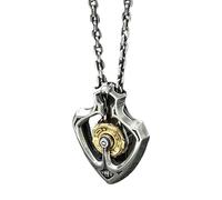ccuzs Steampunk Gear Design Pendant Necklace, Mens Rotating Gear Necklace, Vintage Mechanic Pendant, Copper Gear Pendant Necklace 3,6 x 2,8 cm for Present, Men, Travel, Daily Use, riferimento