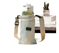 ccuzs Water Bottle Carrier, Functional Bottle Holder Bag, Water Storage Case with Adjustable and Customizable Fit for Hiking, Camping, Travel, and Running, 1 Piece, Gris, riferimento alla