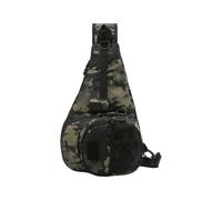 ccuzs Waterproof Design Fishing Backpack, Sling Tackle Gear Holder, Small Fishing Tool Bag, Backpack with Rod Holder 25x16x43cm for Travel Camping, Outdoor, Sports, Black Color