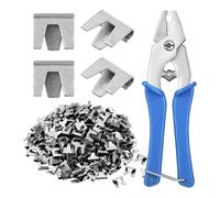 Ccuzs Wire Cage Clips & Pliers Set, Heavy Duty Fastening Tool, Secure Buckle Installation, Includes 300 Rust-Resistant Clips, Ideal For Small Animal Enclosures, Pet Pens & Do It Yourself Cage Assembly