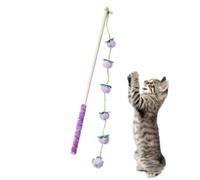 ccuzs Wooden Cat Teaser Wand - 15.7 inch Fruit Shape Cat Toy | Anti Slip Handle Interactive Kitten Exercise Stick for Indoor Play, Teeth Grinding, Hunting Training and Outdoor Fun
