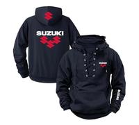 CCVQPF Sweats À Capuche pour Hommes Active Coat SU.ZU.K.I Pulls Molletonnés Printemps Automne avec Poches Outwear Tops Confort Activewear Uni Imprimé Sweat-HeiS||m