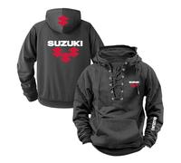 CCVQPF Sweats À Capuche pour Hommes Active Coat SU.ZU.K.I Pulls Molletonnés Printemps Automne avec Poches Outwear Tops Confort Activewear Uni Imprimé Sweat-SHS||3X_l