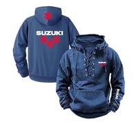 CCVQPF Sweats À Capuche pour Hommes Active Coat SU.ZU.K.I Pulls Molletonnés Printemps Automne avec Poches Outwear Tops Confort Activewear Uni Imprimé Sweat-LanS||s