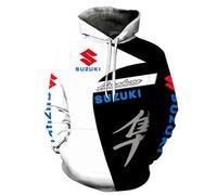 CCVQPF Sweats À Capuche pour Hommes Sweat-Shirts pour SU.ZU.K.I Pulls Imprimés Vêtements De Sport Hauts À Poches Vestes À Capuche Vestes D'entraînement Vêtements -A||4XL