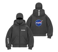 CCVQPF Vestes À Capuche Cagoule Imprimées pour Hommes pour La N.A.S.A Sweatshirts avec Poche À Capuche Double Capuche Manteau À Capuche Coupe-Vent Vêtements -HuiS||S