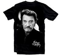 CCXRC Johnny Hallyday Star Homme Noir Mens Black T-Shirt Black S