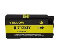 CCXTKENWU Cartouche d'encre à Jet d'encre 712 XL 712XL 3ED71A 3ED67A, 4 Paquets, Compatible avec Les Fournitures d'imprimante DesignJet T210 T230 T250 T630 T650(Y 1PC)