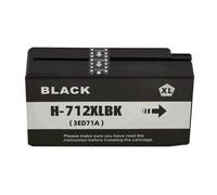 CCXTKENWU Cartouche d'encre à Jet d'encre 712 XL 712XL 3ED71A 3ED67A, 4 Paquets, Compatible avec Les Fournitures d'imprimante DesignJet T210 T230 T250 T630 T650(BK 1PC)