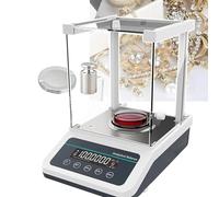 CCYENG Balance de Laboratoire numérique 0,0001 g, Balance analytique électronique de Haute précision, Balance Scientifique pour Bijoux avec Pare-Brise, pour pharmacies, écoles,