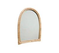 CCYENG Miroir de Maquillage Fait Main en rotin, Miroir de Maquillage Mural à Suspendre, décoration de Salon, Salle de Bain rétro, Miroir Portable, Miroir de