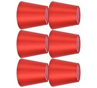 CCYLEZ 6 Pièces E14 Abat-jour en Tissu, Abat-jour Lampe de Table de Plafond pour Chambre Salon avec une Bonne Transmission de la Lumière (Grand rouge PX150)