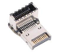 CCYLEZ Adaptateur de Type E pour Carte Mère D'ordinateur, USB 3.1 10 Gbit/s 20 Gbit/s Type E, Coude à 90 Degrés, avec PCB Multicouche pour la Gestion des Câbles de Transfert de Données (PH76EE-A)