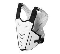 CCYLEZ Armure de Poitrine de Moto en Mousse Absorbant les Chocs au Design Moderne pour Motards et Cavaliers, Coque en PE, Blanche, 1 Pièce